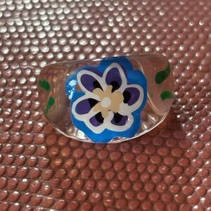 Floral Acrylic Ring